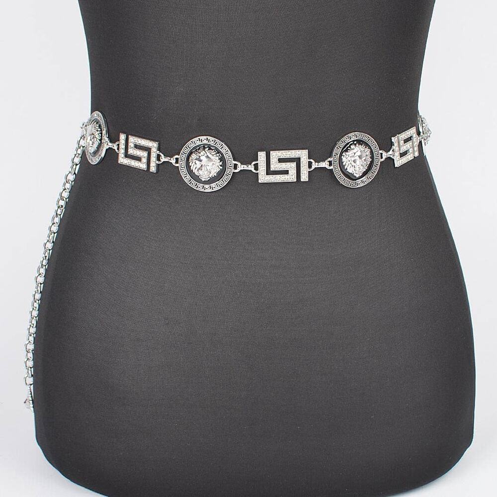 Metal Rhinestone Chain Belt - Picture 2 of 7